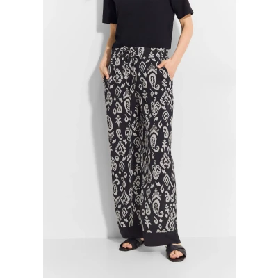 Abbildung von Cecil MIT WIDE LEGS Stoffhose, Damen, Größe: XL, Schwarz