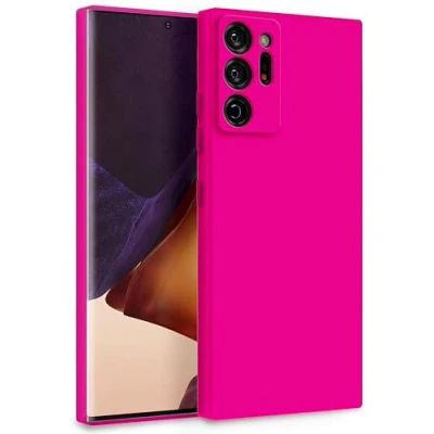 Abbildung von MyGadget Hülle für Samsung Galaxy Note 20 Ultra Zweilagige Handyhülle mit Kameraschutz Cover Innenfutter &amp; Silikon außen Magenta Rot