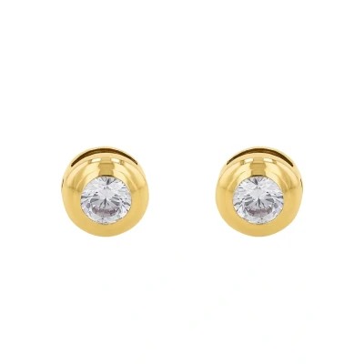 Abbildung von Amor Ohrstecker Damen Ohrschmuck, mit Zirkonia synth, 0,6 cm, Gold, Kommt in Schmuck Geschenk Box, 9979301