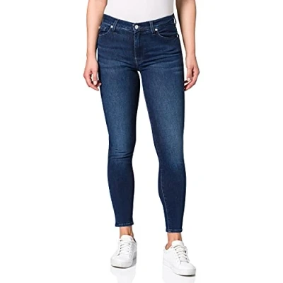 Abbildung von 7 For All Mankind Damen Hw Skinny Crop Dark Blue Jeans, Blue, 32W 30L EU