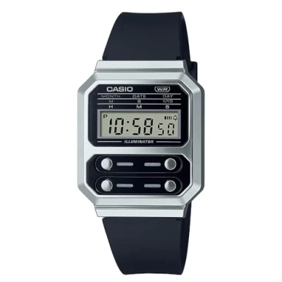 Abbildung von Casio Digitaluhr black/silvercoloured, Größe: One Size, Black/silver coloured