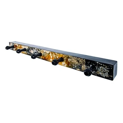 Abbildung von HAKU Möbel Garderobenleiste Gold, schwarz, Metall Maße: B 75 cm x H 11 T 6 cm, Style: Art Deco
