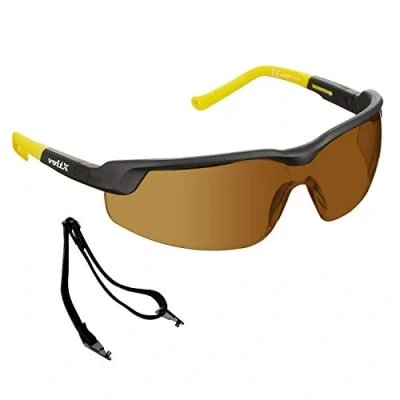 Abbildung von voltX GT Adjustable Bifokale Lesen Schutzbrille (BRAUN +1.0 Dioptrie), Anti Beschlag Beschichtung, anpassbarer Bügel, Kratzfest, UV400 Schutz.