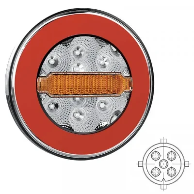 Abbildung von LED Rücklicht ohne Kennzeichenbeleuchtung. 12/36 V 5 polig TrailerPlus Anhängerersatzteile