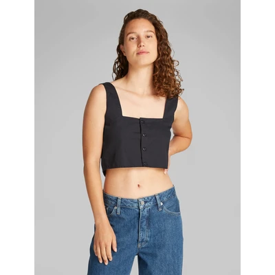 Abbildung von Calvin Klein Jeans SOFT Top, Damen, Größe: Large, Black