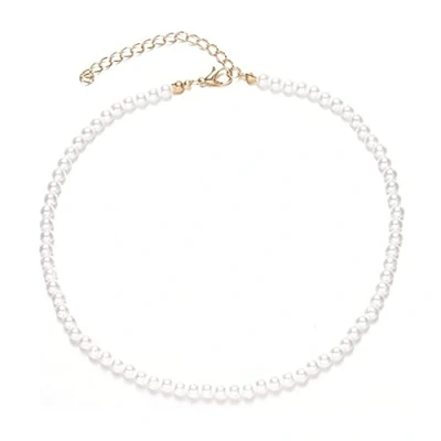 Abbildung von IERCZA perlenkette, perlenkette damen, Perlen Choker Halskette handverlesene Perlen, zierliche kleine Halskette, Muttertagsgeschenk für Frauen, Mutter