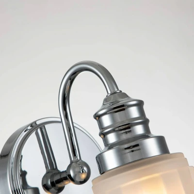 Abbildung von Quoizel QZ SWELL1 PC BATH Badezimmerleuchte Swell G9 LED 3.5W IP44 Stahl, Glas; Chrom poliert L:17.1cm B:12.7cm Ø12.7cm
