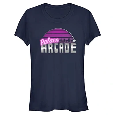Abbildung von Stranger Things Damen Retro Arcade Short Sleeve T shirt, Marineblau, XL