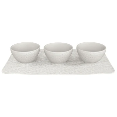 Abbildung von Villeroy &amp; Boch Dipschälchen Set Manufacture Rock Weiß 4 teilig