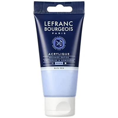 Abbildung von Lefranc Bourgeois 300439 Fine Acrylfarbe Königsblau, 80ml Tube, cremige auf Wasserbasis, schnell trocknend, lichtecht, wasserfest