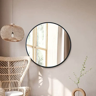 Abbildung von MirrorOutlet The Fenestra Wandspiegel, rund, 80 cm x cm, silberfarben