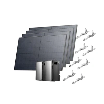 Abbildung von ECOFLOW STREAM Ultra und AC Pro 3,84kWh, Balkonkraftwerk mit Speicher 2080W, Komplettset 4x 520W Solarpanel Halterung für Garten Flachdach, 11,52kWh Kapazität, Plug&amp;Play
