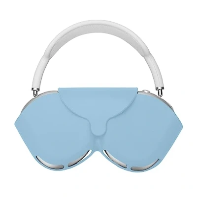 Abbildung von kwmobile Hülle kompatibel mit Apple Airpods Max Case Kopfhörer Tasche Etui aus Silikon Cover in Hellblau