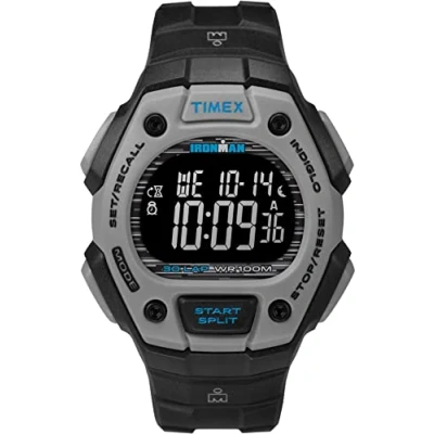 Abbildung von TIMEX Herren IRONMAN Classic 30 38mm Uhr Schwarzes &amp; Graues Gehäuse mit Negativem Display und Schwarzem Harzarmband TW2U30200
