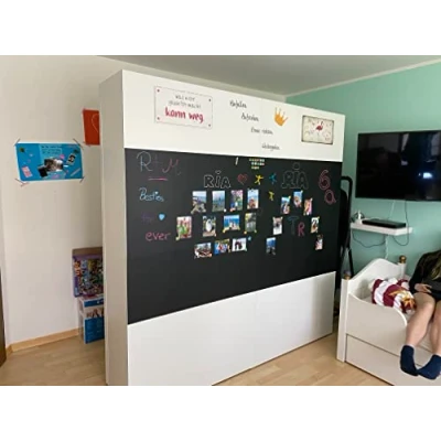 Abbildung von Magnet Tafel Folie Farbe: schwarz 40 Größen Preis Leistung Top beschreibbar, abwischbar, magnetisch Kreide (100x100cm)