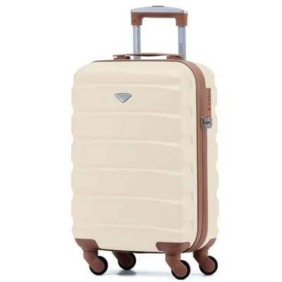 Abbildung von Flight Knight Leichte 4 Rad ABS Hartschalenkoffer Handgepack, zugelassen fur uber 100 Fluggesellschaften, darunter British Airways, easyJet, Jet2 und Wizz, 55 x 35 20 cm