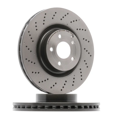 Abbildung von BREMBO COATED DISC LINE 09.B746.51 Bremsscheibe 344 32 5 gelocht/innenbel. beschichtet hochgekohlt mit Schrauben MERCEDES BENZ: E Klasse Limousine