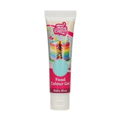 Abbildung von FunCakes Food Colour Gel Baby Blue: Hochkonzentrierte Lebensmittelfarbe für Teig, Creme, Fondant, Marzipan. Einfache Dosierung. Einzelne Tropfen, um lebendige Farben zu erzeugen. Halal. 30 g.