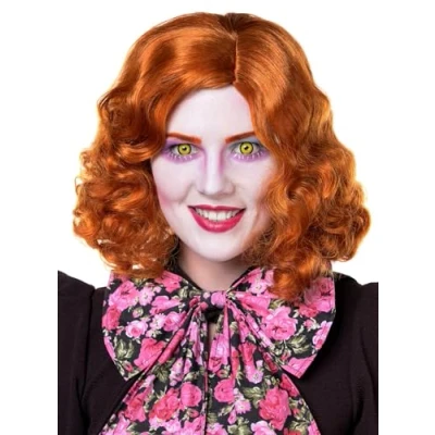 Abbildung von Metamorph Kostüm Perücke Mad Hatter Verrückter Hutmacher für Frau, Authentische im Stil des verrückten Hutmachers