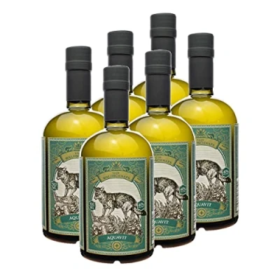 Abbildung von 6 x AQUAVIT 0.5l (40% Vol) Waldaquavit Mecklenburger Akvavit 1229 Waldschnaps