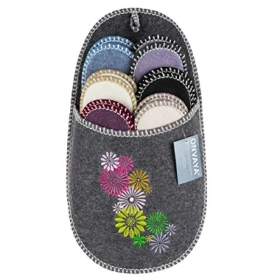 Abbildung von ONVAYA ABS Gästepantoffel Blumen 6er Set Antirutsch Hausschuhe Filzpantoffel Gr. 36 45