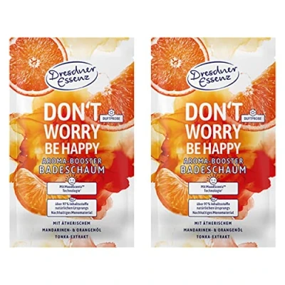 Abbildung von 2er Pack Dresdner Essenz Badeschaum Don&#039;t worry, be happy 2 x 80 g Badezusatz vegan