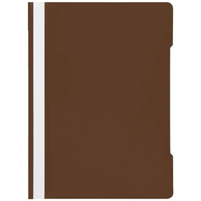 Abbildung von Conipa® 25 x Schnellhefter Braun DIN A4 (Set) mit Beschriftungsfeld PP Kunststoff (Plastik) Hefter &amp; Mappe für Schule Büro (stabil) Heft Mappen Organisation (PVC frei) transparentes Deckblatt