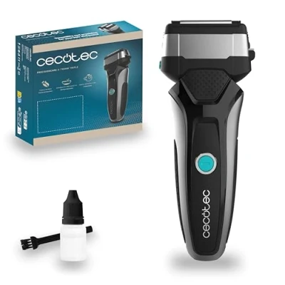 Abbildung von Cecotec Kabelloser Bartschneider, Folienrasierer PrecisionCare X Trimm Triple. 3 Edelstahlklingen, Display, 60 Minuten Laufzeit, IPX6 Schutz.