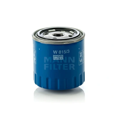 Abbildung von MANN FILTER W 815/3 Ölfilter 3/4 16 UNF mit einem Rücklaufsperrventil Anschraubfilter PEUGEOT: 205 Cabrio, II Schrägheck, I Schrägheck