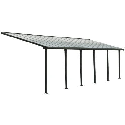 Abbildung von Canopia by Palram Olympia Aluminium Überdachung Grau 294x860 cm Veranda