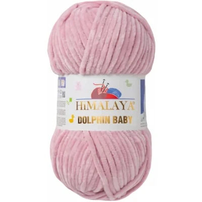Abbildung von Himalaya Strickfein Dolphin Baby Bulky Chenille Garn 80349 altrosa Häkelwolle, 120 m (Einzel Pack, 1 St., Wolle), Superbauschiges
