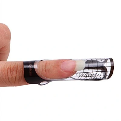 Abbildung von 100 stücke DIY Nail art Extension Tipps Erweiterung Form Guide UV Gel Aufkleber Maniküre Werkzeuge