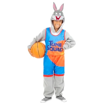 Abbildung von Metamorph Kostüm Space Jam Bugs Bunny für Kinder, Die Looney Tunes aus dem großartigen Basketball Film mit Michael Jord