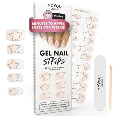 Abbildung von MOYOU LONDON Halbgehärtete UV Gel Strips 20 Stück Nagelfolien Härtend für Maniküre in Salonqualität Nailjob 02