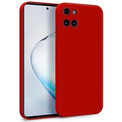Abbildung von MyGadget Hülle für Samsung Galaxy Note 10 Lite Zweilagige Handyhülle mit Kameraschutz Cover Innenfutter &amp; Silikon außen Rot