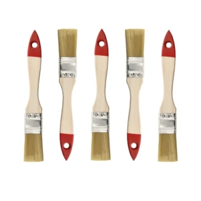 Abbildung von M7 Flachpinsel Set 5 teilig, Breite 1 Zoll Stück, Malerpinsel mit Holzgriff, Lackierpinsel 5PCS, Serie *30*, A0200 300510