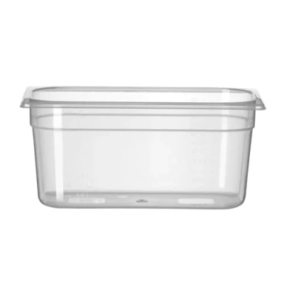 Abbildung von HENDI Gastronormbehälter, Temperaturbeständig von 40 bis 80C, Skalierung, Geruchs und geschmackneutral, 5,7L, Polypropylen, GN 1/3, 325x176x(H)150mm, Transparent