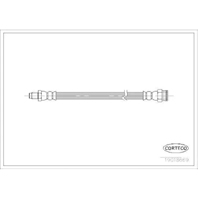 Abbildung von CORTECO 19018669 Bremsschläuche Hinterachse 263 RENAULT: ESPACE 2, 1