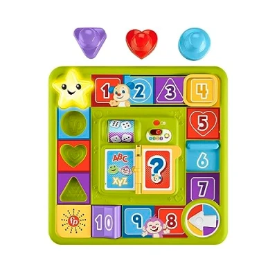 Abbildung von Fisher Price Lernspaß Motorik Spielbrett Brettpiel mit Smart Stages Lerninhalten, 40+ Liedern, Version: Englisch, US; Italienisch; Portugiesisch; Spanisch, HRB69