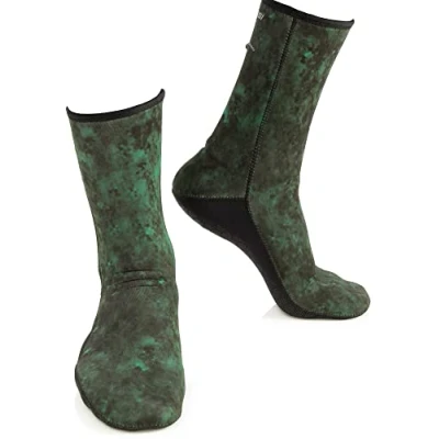 Abbildung von Cressi Unisex Adult Hunter Socks 3mm 3 mm Neoprenstiefel für Wassersportaktivitäten, Camo grün, XL
