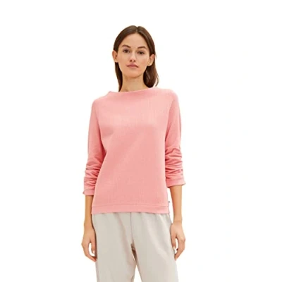 Abbildung von TOM Tailor Denim JACQUARD Strickpullover, Damen, Größe: Medium, Peach pink