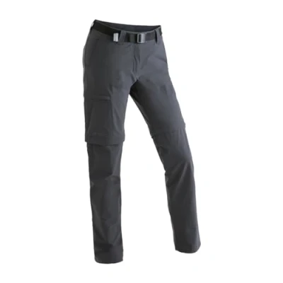 Abbildung von Maier Sports Inara Slim Zip, Damen Wanderhose, Wasserabweisende Hose für Trekking und Hiking, Enganliegender Schnitt, Zipp off Funktion, PFC frei, mSTRETCH pro 4 &amp; Dryprotec, Grau, 21 (W33/L30)