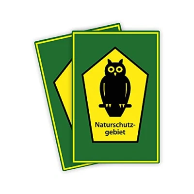 Abbildung von 2 Stück Naturschutzgebiet Schild 20 x 30 cm aus stabiler PVC Hartschaumplatte 3mm mit UV Schutz von STROBO