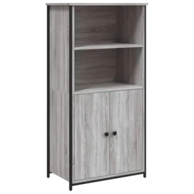 Abbildung von vidaXL Highboard, Sideboard mit viel Stauraum, Kommode Wohnzimmerschrank Metallgestell, Schrank Anrichte Beistellschrank, Grau Sonoma Holzwerkstoff