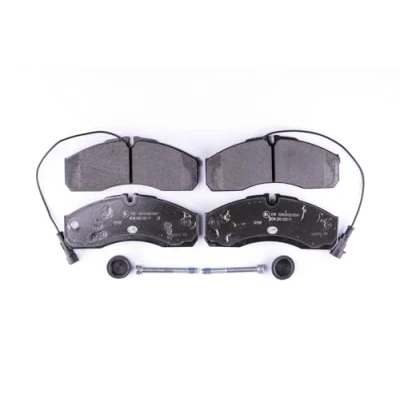Abbildung von HELLA 8DB 355 020 711 Bremsbelagsatz mit integriertem Verschleißwarnkontakt Bremssattelschrauben Zubehör NISSAN: NT400 Cabstar, Cabstar
