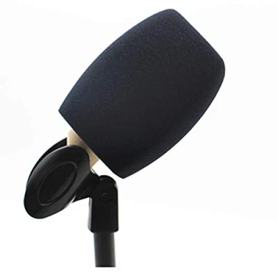 Abbildung von Saidbuds Schaumstoff Mikrofonabdeckung, Handmikrofon Windschutzscheibe, große Windschutzscheiben, Pop Filter für Handmikrofon, Interview Mikrofone, Schwarz