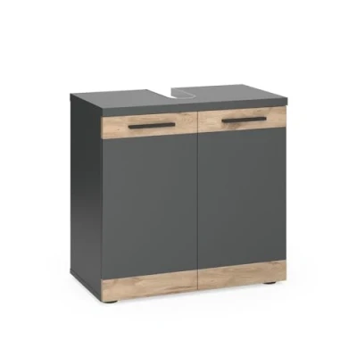 Abbildung von Vicco Waschbeckenunterschrank Niko, Anthrazit/Viking Oak, 60 x 59.1 cm