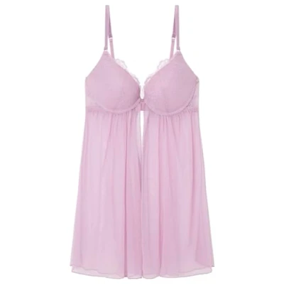 Abbildung von Women&#039;secret Damen Gorgeous Lilac lace Babydoll Push Up BH, Mauve, 90B