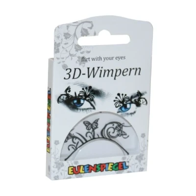 Abbildung von Eulenspiegel 003138 Papier Wimpern, Butterfly, schwarz, für Karneval, Mottoparty