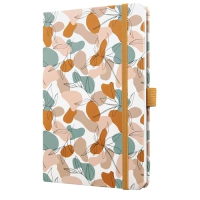 Abbildung von SIGEL JN359 Notizbuch Tagebuch Jolie, ca. A5, liniert, Hardcover, Gummiband, Stifteschlaufe, Einstecktasche, bunt, vegan, aus nachhaltigem Papier